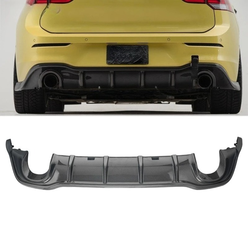 Rear Bumper Diffuser for VW Golf 8 Golf 8.5 Gti R Line Gte CS Style Carbon Fiber Rear Lip